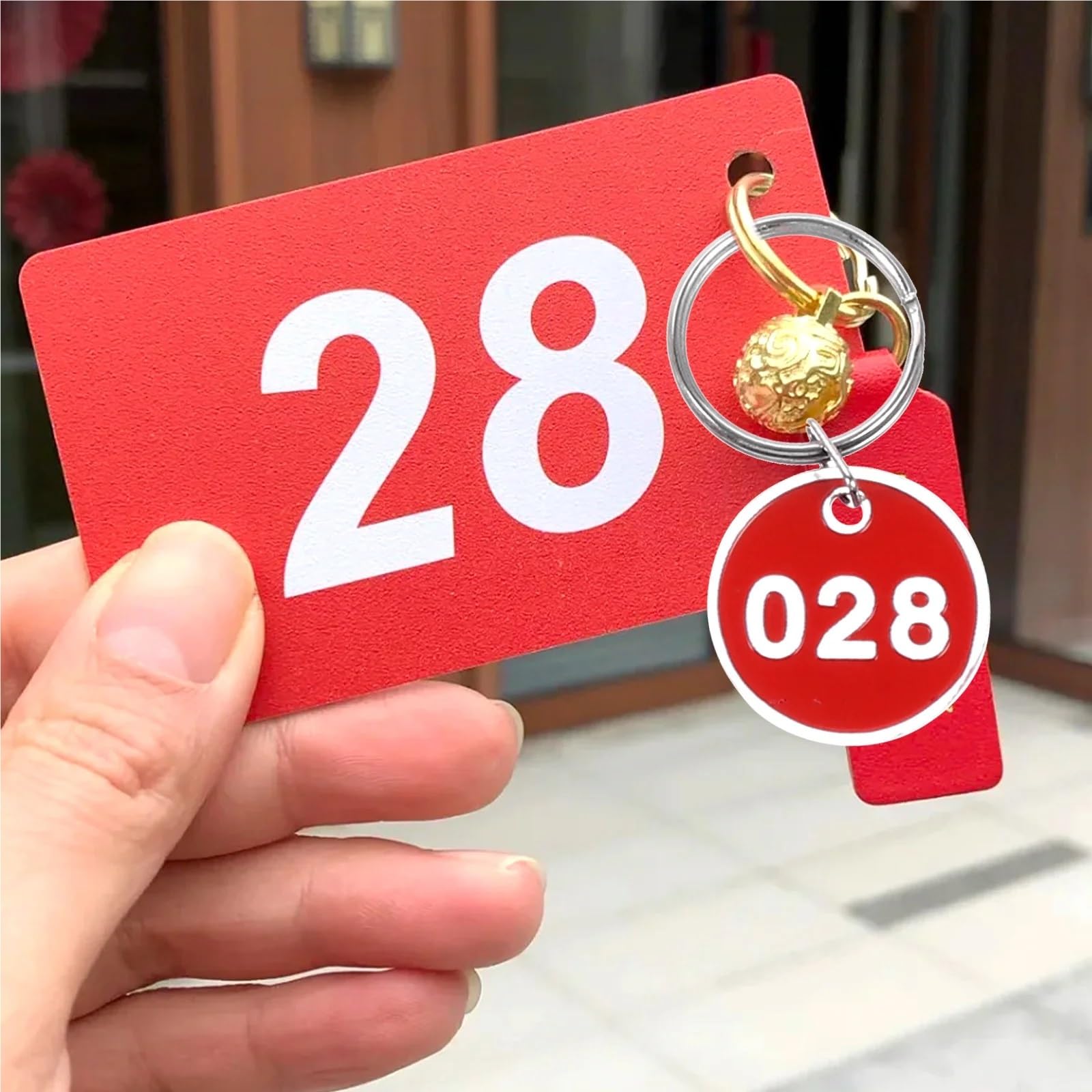 zawieszki na klucze ze stalowymi etykietami, Metalowe znaczniki numeryczne Okrągłe breloki z pierścieniami do organizacji oznakowania identyfikacyjnego(100-200)