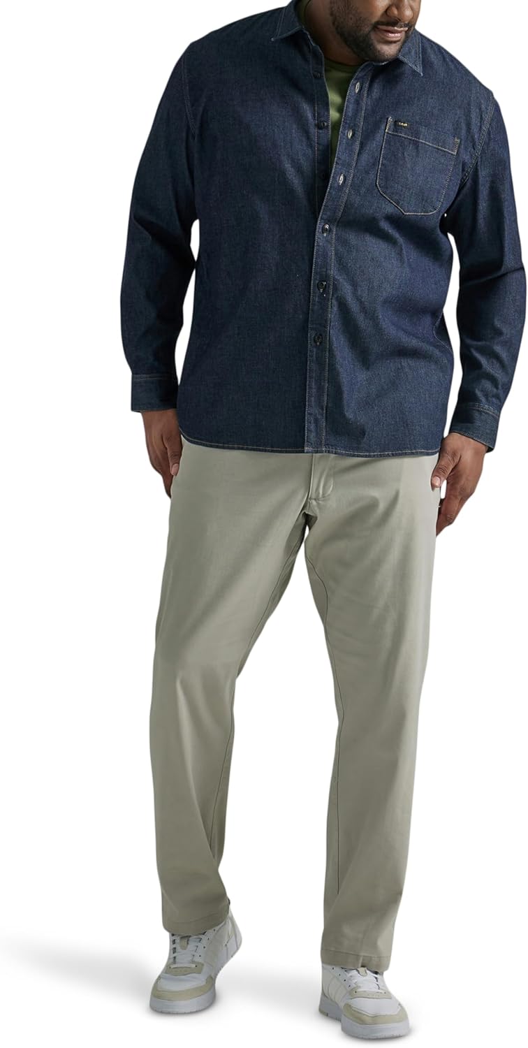 Lee Mens Big & Tall Extreme Motion Flat Front Relaxed Taper Pant - Image 4