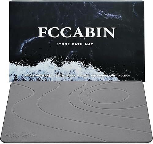FCCABIN Tapete de baño de secado rápido, súper absorbente, absorbente de agua, de buena calidad, fácil de limpiar, sin olor, antideslizante, tapete