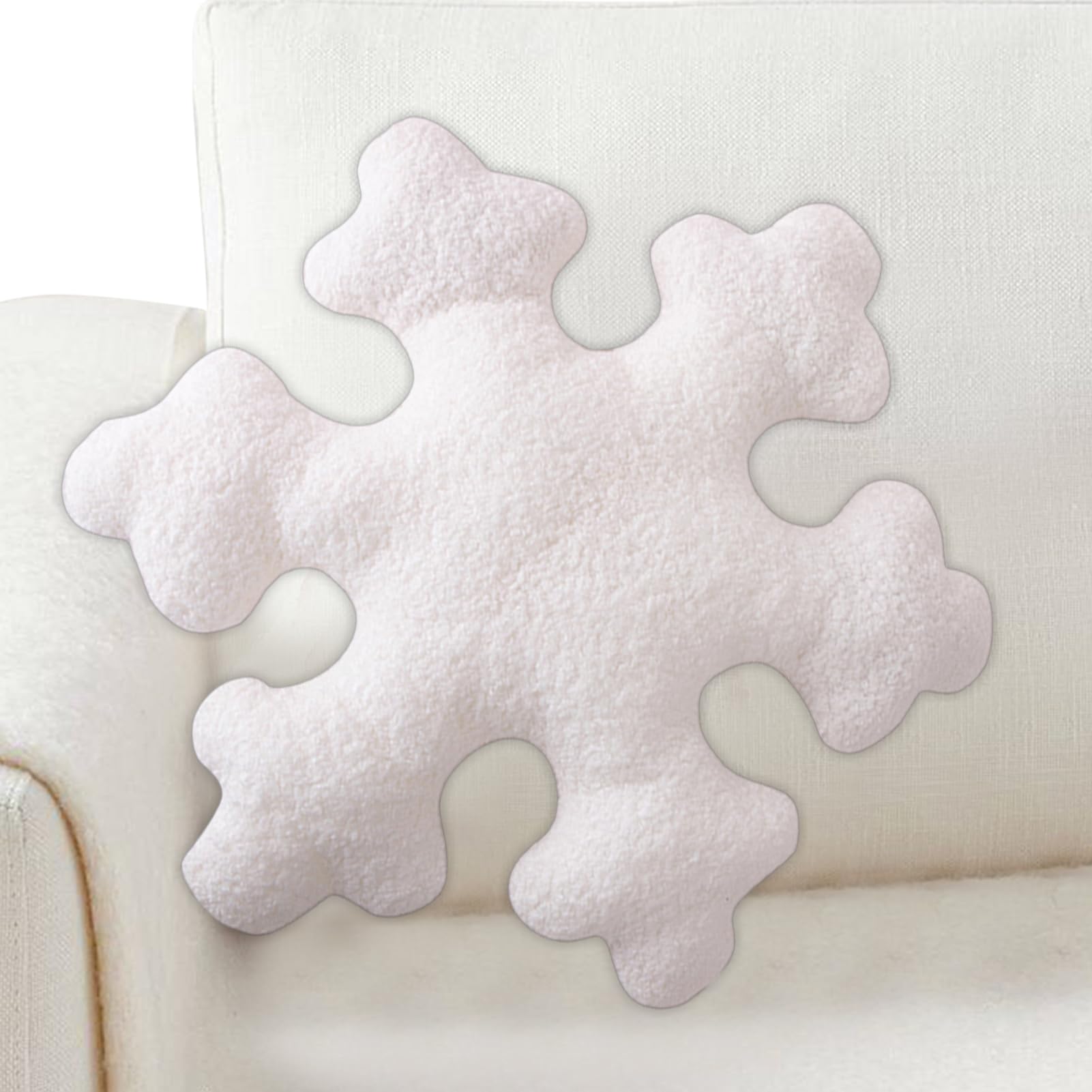 Coussin de Noël flocon de neige pour réchauffer l'ambiance de la maison
