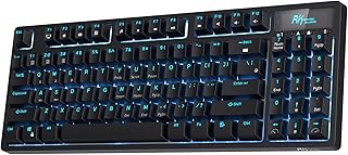 RK ROYAL KLUDGE RK89 85% Triple Mode BT5.0/2.4G/USB-C Hot Swappable Mechanical Keyboard, 89 Keys Compact Mechanical Keyboard with Detachable Frame & Programmable Software, Blue Backlight, Blue Switch