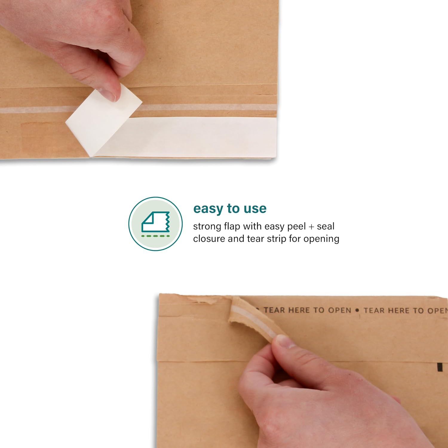 Elementree Small Recyclable Kraft Paper Padded Mailers 7" x 9" (Size #0) - 50 Brown Padded Mailing Envelopes - Flexible Padded Envelope Inner Eco-Cushioning - Made in the USA (01910)