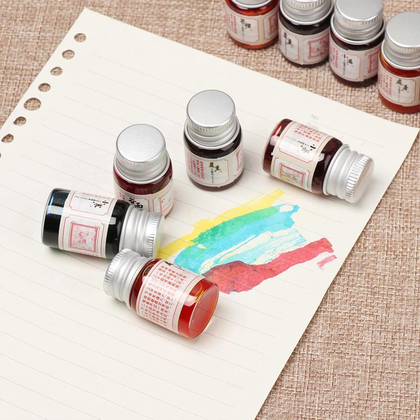 Lot de 2 stylos de calligraphie 24 couleurs 7 ml