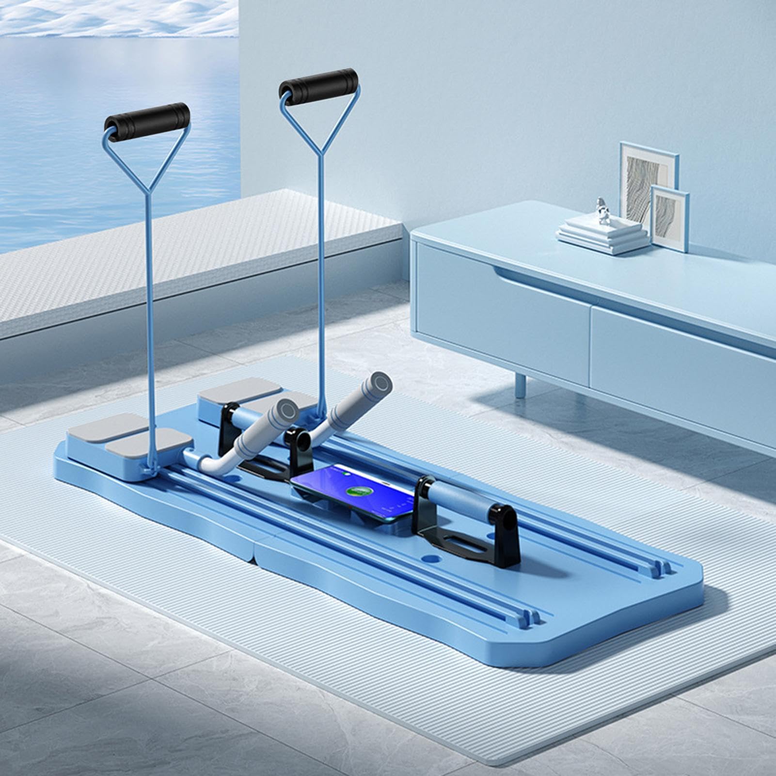 Pilates Reformer Set, Pilates Reformer, Macchina del trainer AB | riformatore di pilates portatili, Attrezzatura da esercizio interno per casa, tavola molesta
