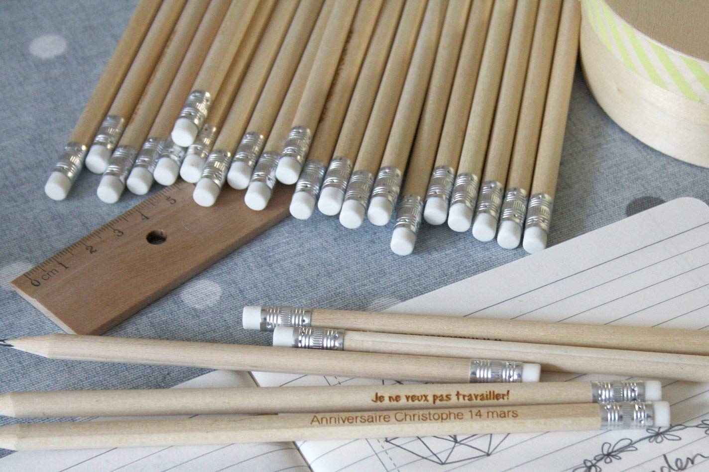 Crayon personnalisé en bois, échantillon ou cadeau