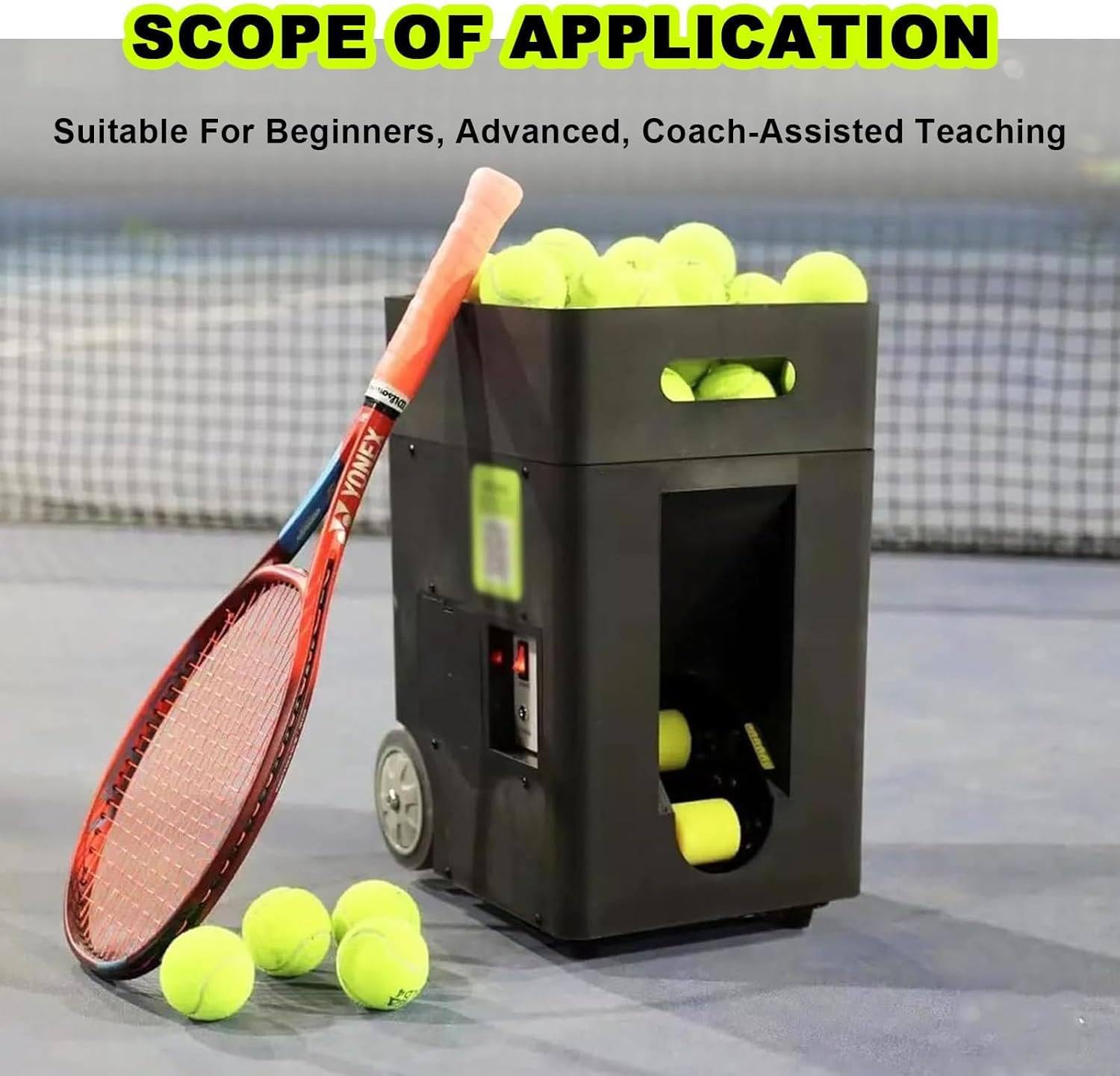 Máquina lanzapelotas de Tenis Inteligente, Servidor de Pelotas de Tenis, con Control Remoto, ángulo de Lanzamiento Ajustable, batería incorporada, para Entrenamiento de Tenis en Solitario