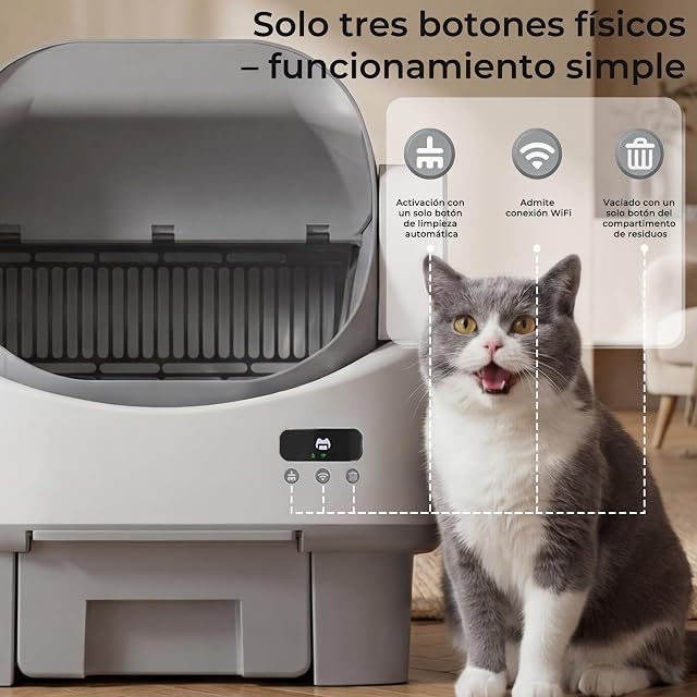 Foto 6 de 8 de Jummico Arenero Gatos Autolimpiable Grande con Diseño Abierto