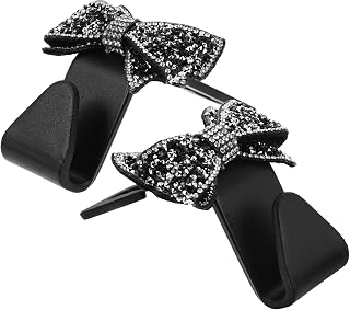 PLAFOPE 2 St bil hängkrok biltillbehör bil strass krok bilhuvudstödsarrangör handväska lagringsarrangör strass bilkrokar bilväska bilstolskrokar universella bilkrokar PVC Black
