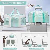 Vista 20 de Pequeña bolsa de gimnasio para mujer, bolsa de viaje con compartimento para zapatos