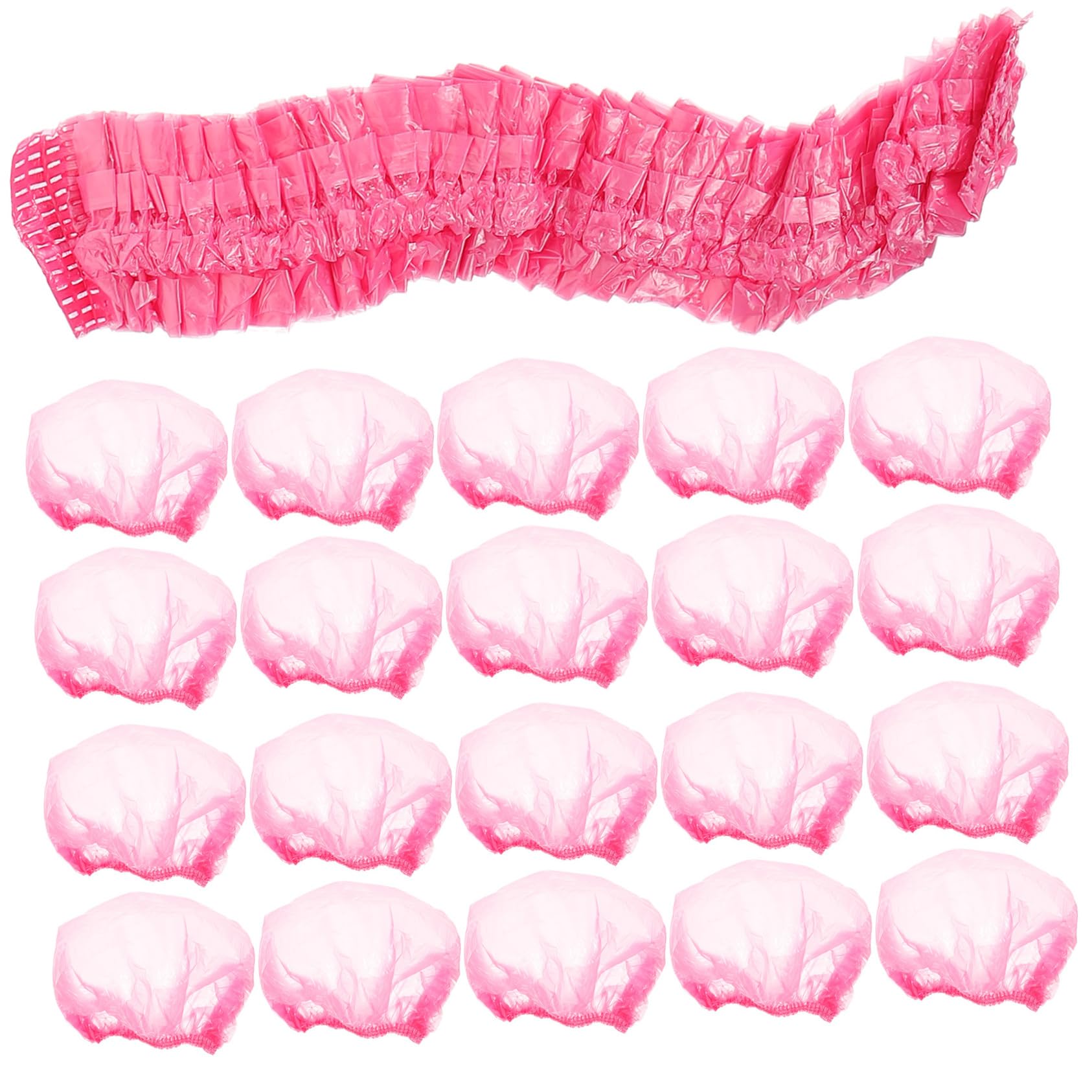 500piezas Gorro De Ducha Para Mujer Elástico y Ampliado Unidades Para Cabello y Rizado Casa Spa o Salón