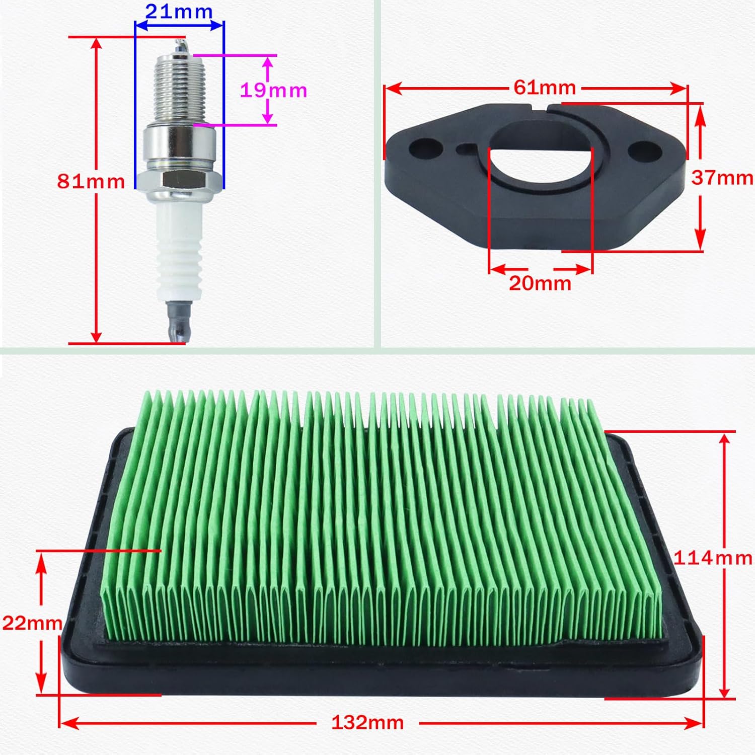 GCV160 Carburetor Fits for Honda GCV160LA0 HRR216K10 HRR216K9 HRS216K5 HRS216K6 Lawn Mower with Air filter