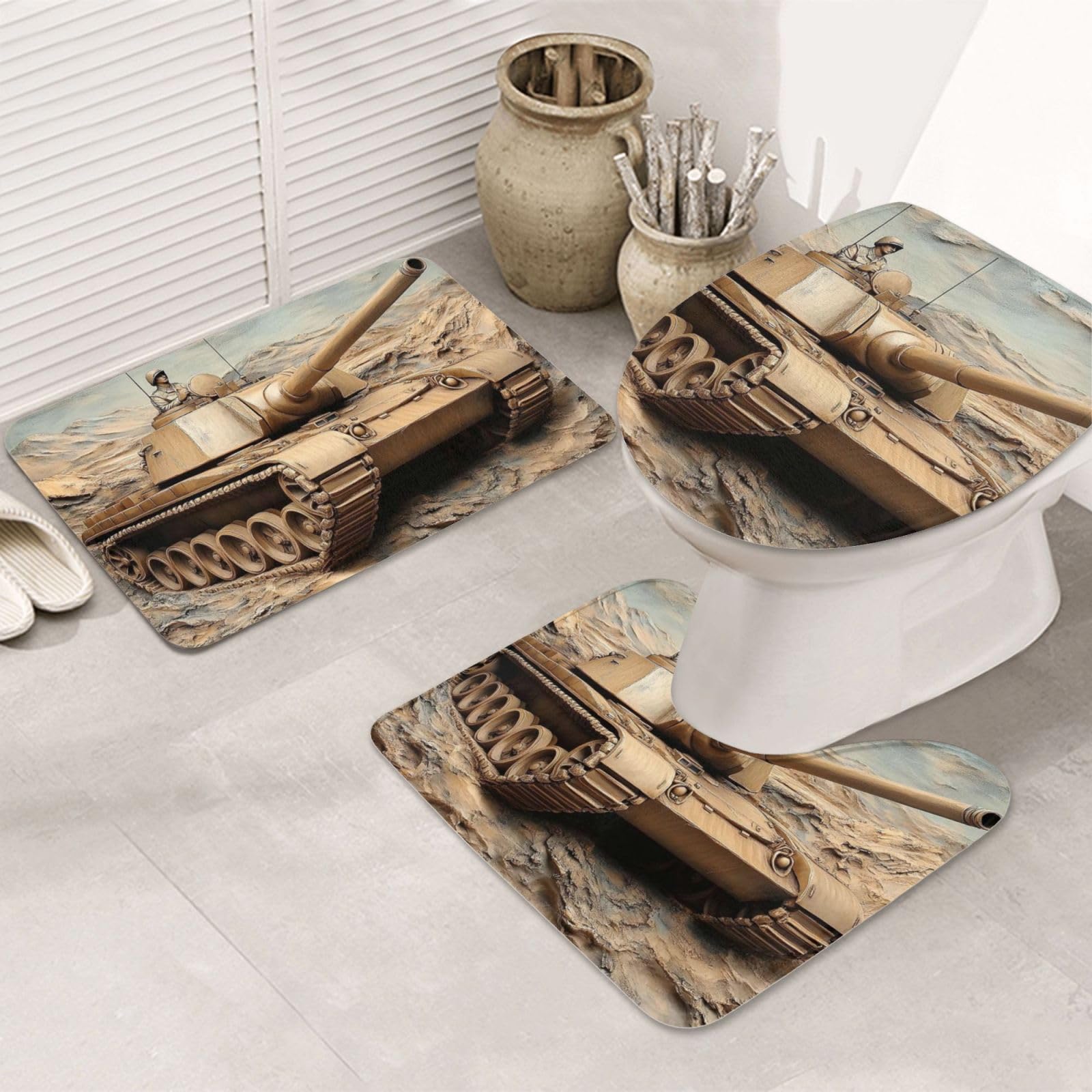 Alfombrilla de baño de tanques para renovar el aseo familiar con microfibra suave