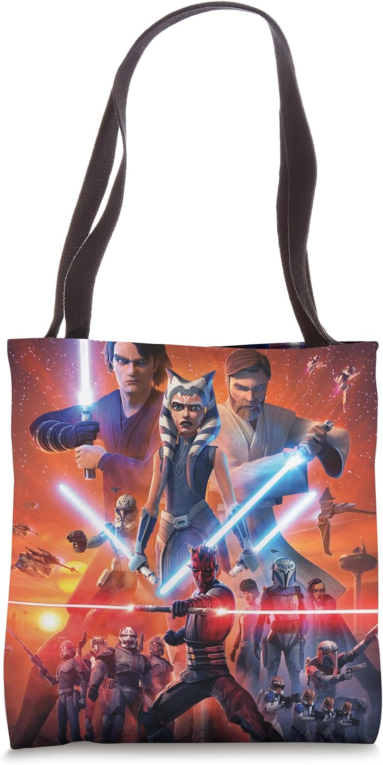 Star Wars The Clone Wars The Final Season Poster Tote Bag
