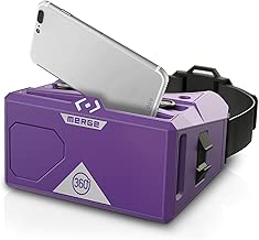 Merge VR Headset - Augmented Reality and Virtual Reality Headset, Play Educational Games and watch 360 Degree Videos, STEM Tool for Classroom and Home, Works with iPhone and Android (Pulsar Purple) - coolthings.us
