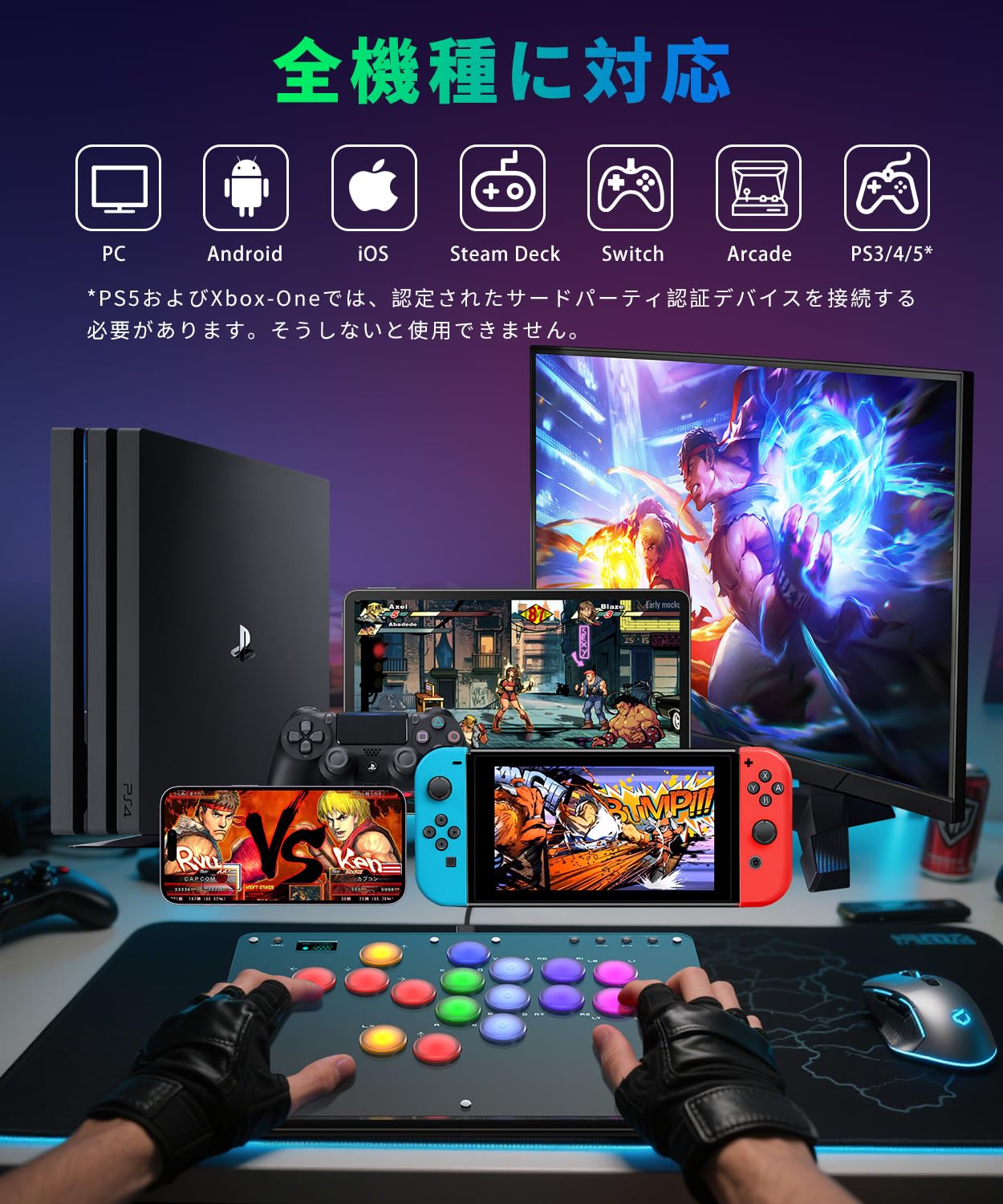 Amazon.co.jp: AQielev アケコン レバーレス コントローラー