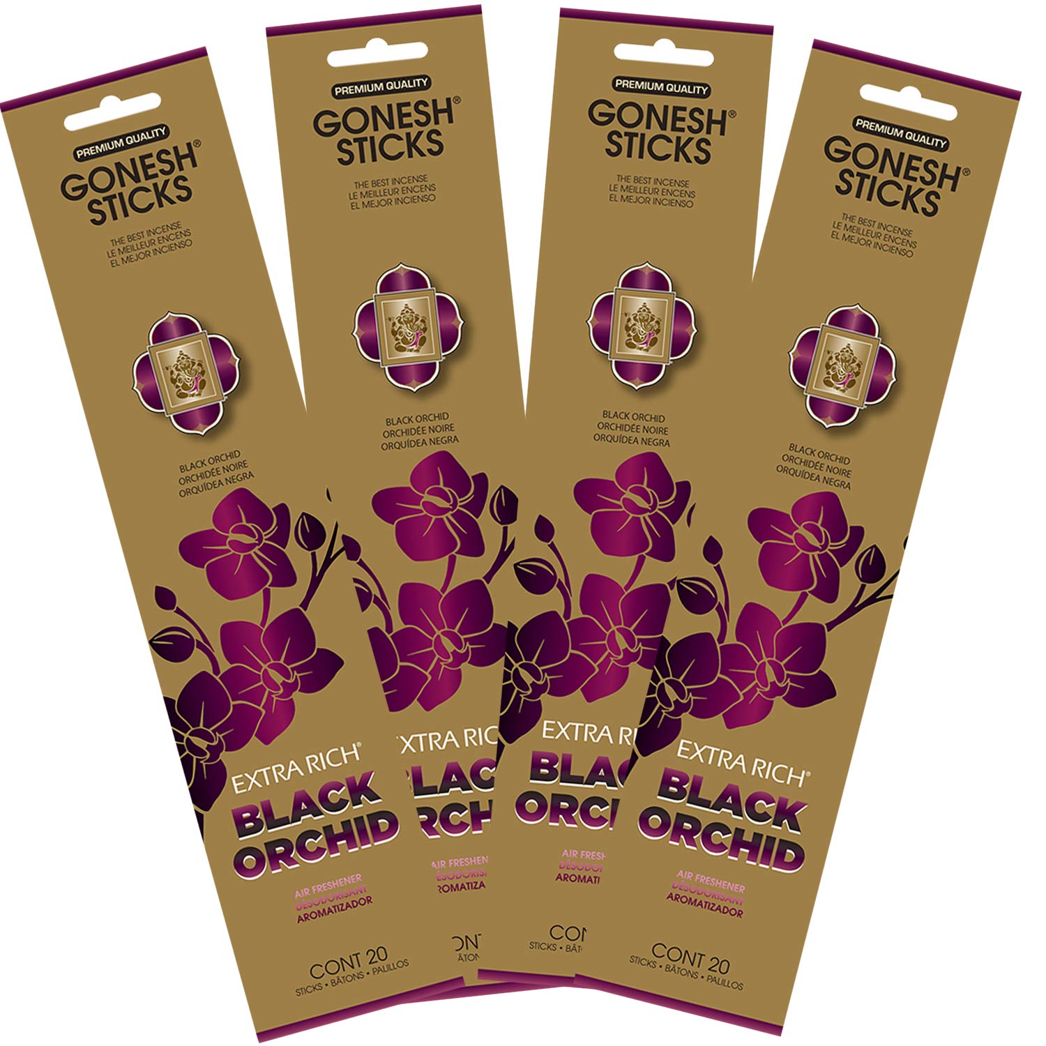 Gonesh Extra Rich Black Orchid - 4 Pack