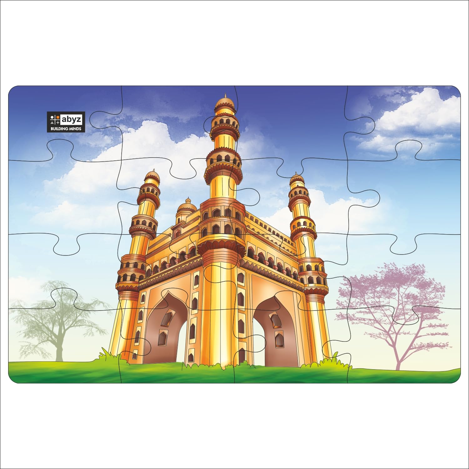 ABYZ Wooden Jigsaw Puzzles for Kids,Char minar Jigsaw Puzzle for Kids of Age 3- Years and Up, 16 Pcs Puzzle(Pack of 2) (B0D32XMGCS) Amazon Price History, Amazon Price Tracker