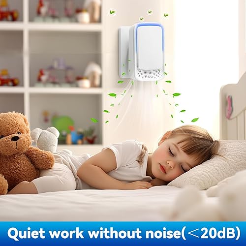 Miniatura 6 de Limpin Purificador de aire para enchufe del hogar, ionizadores de aire de iones negativos, ambientador silencioso para dormitorio, oficina, cocina,