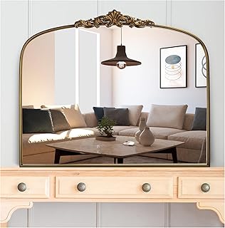 Vintage Gold Arched Wall Mirror 36