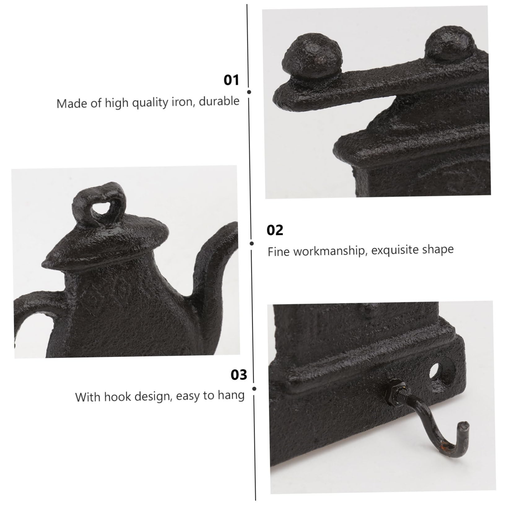 Cabilock Perchero Retro de Pared Gancho Estilo Tetera Creativo para Colgar para Entrada Dormitorio Baño Hogar