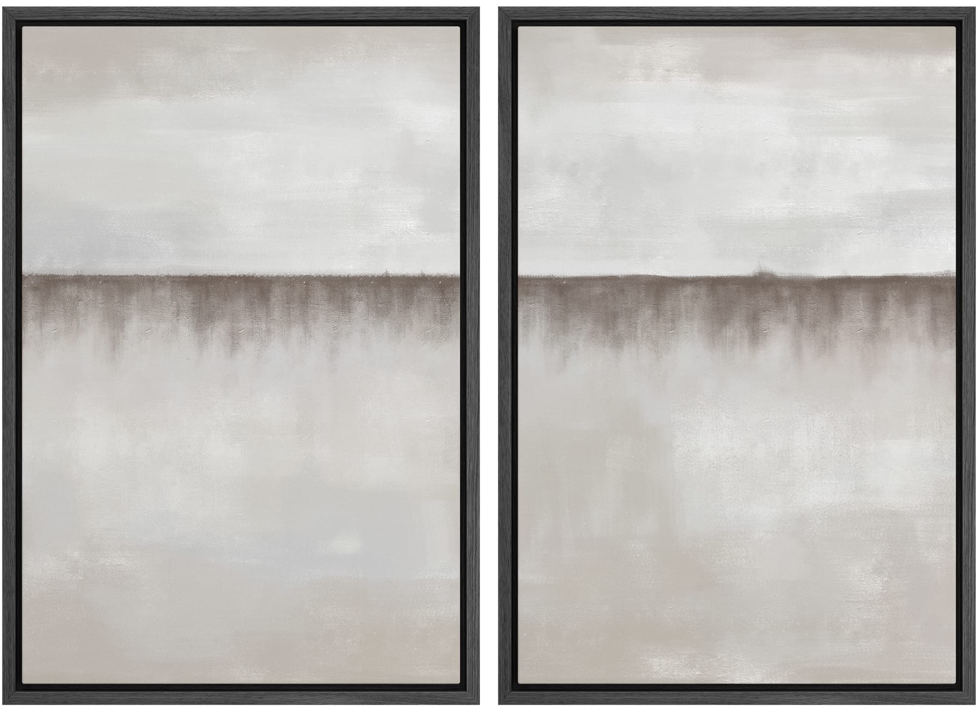 MUDECOR Framed Canvas Print Wall Art Set Watercolor Pastel Green Tan Landscape Abstract Shapes Illustrations Modern Art Decorative Contemporary for Living Room, Bedroom, Office - 16"x24"x2 Natural — view 54