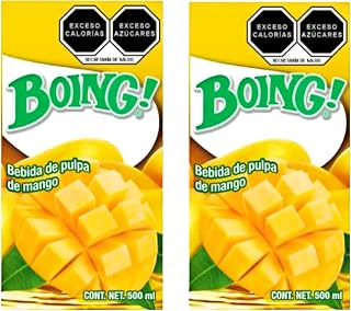 Boing Juice 16.9oz. 2 Tetra Pak. Jugo boing Mexicano 500ml. Shipping Included if you spend $25 or more on items shipped by Snacks and More LLC. (Mango)