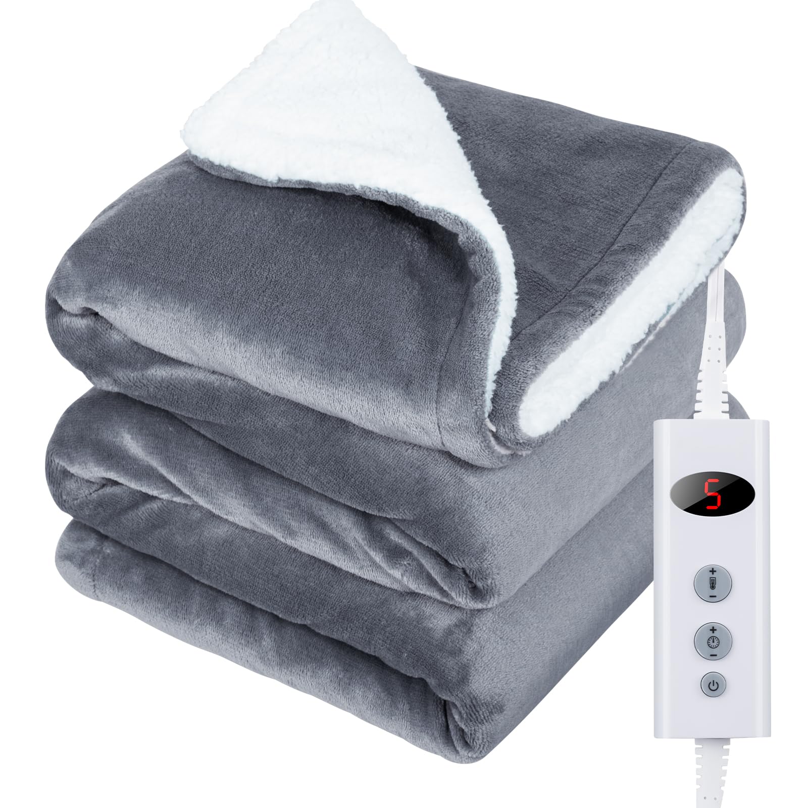 Amazon.co.jp : GOHHME 電気毛布 掛け敷き兼用 188×130cm 電気毛布