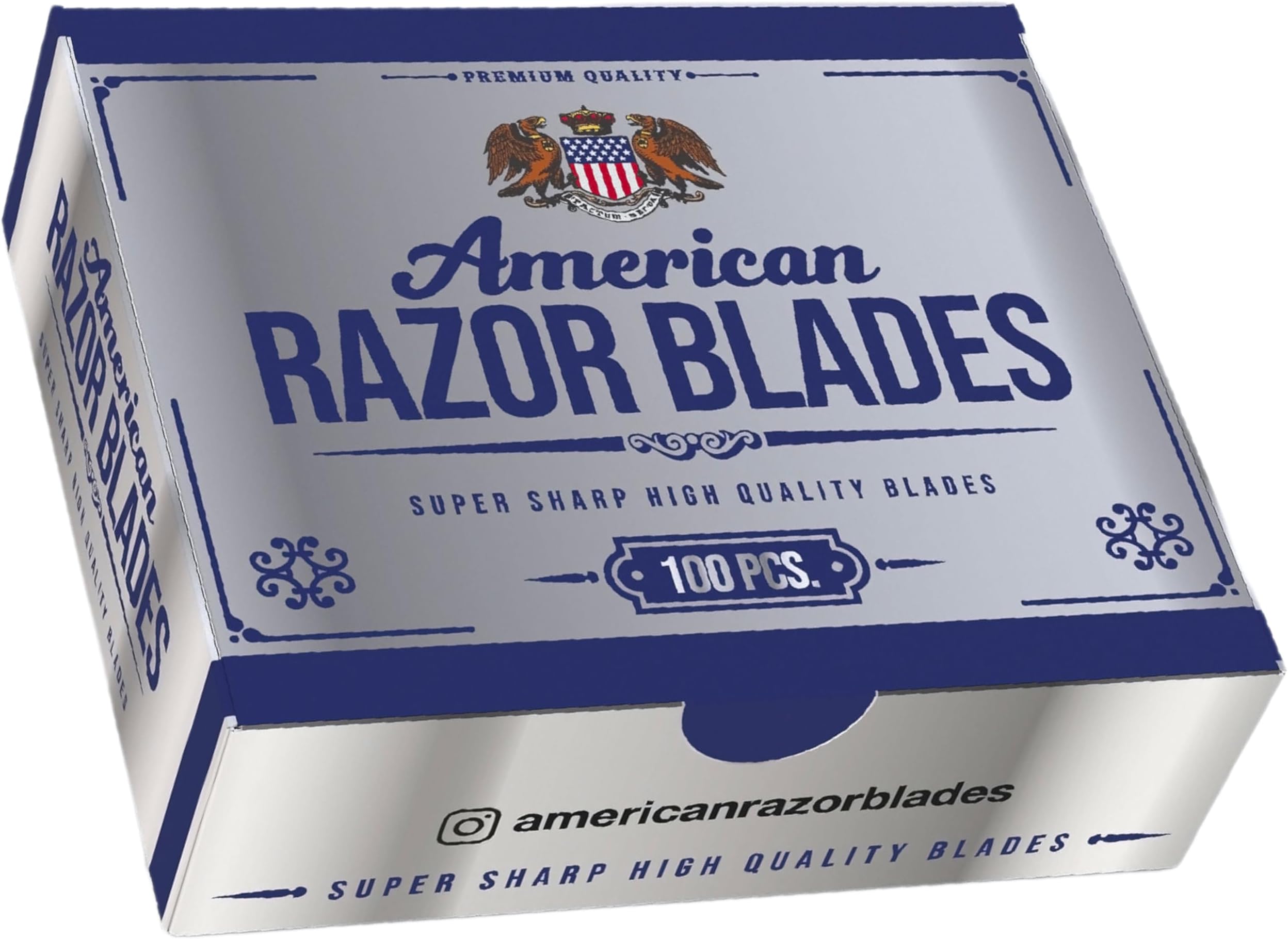 The Shave Factory American Razor Blades - Ultra Sharp Single Edge Razor Blades for Professional Hairdressers, Ideal for Precision Shaving and Beard Grooming, Durable, Pack of 100