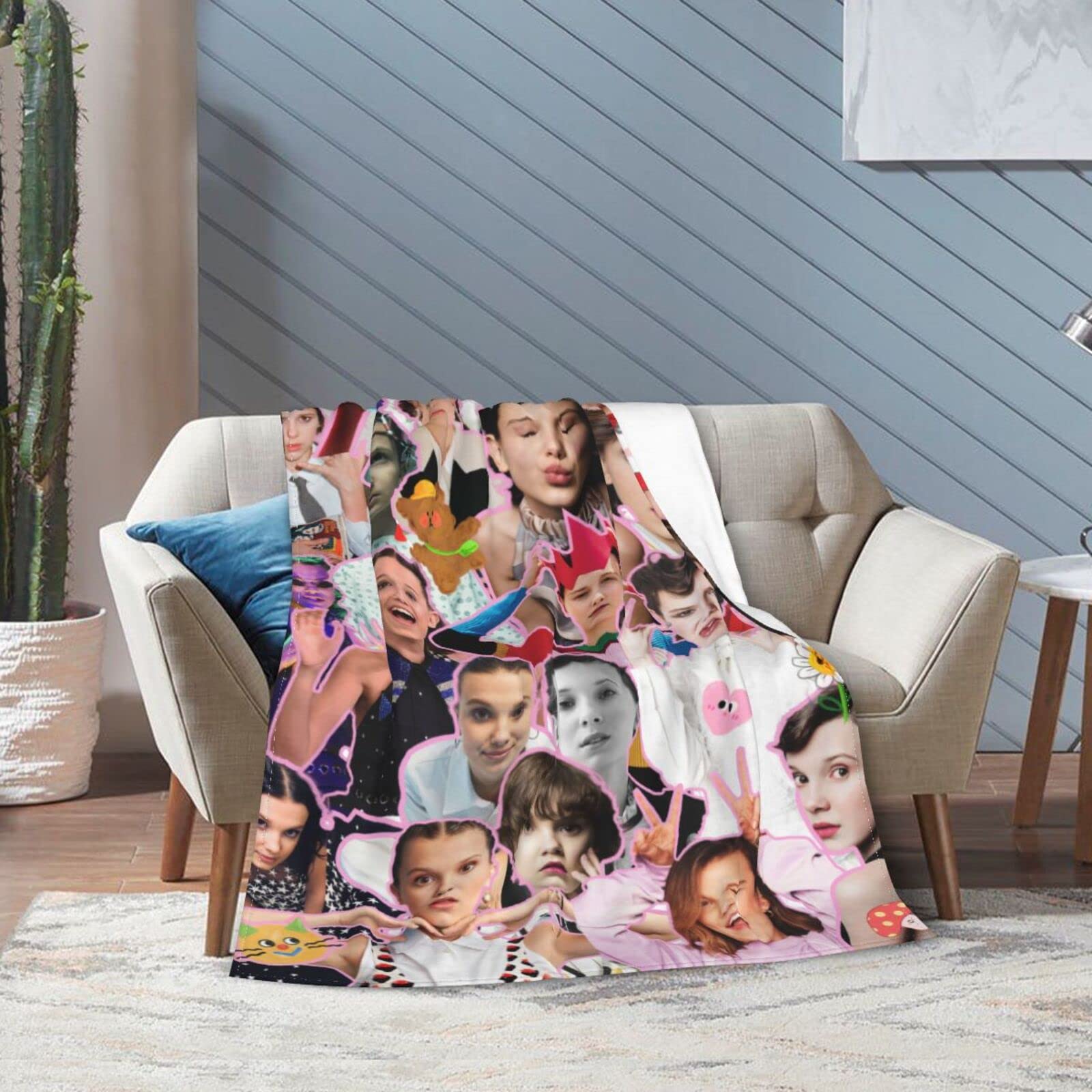 Suehome Deken Millie Bobby Bruin Zachte en Comfortabele Wollen