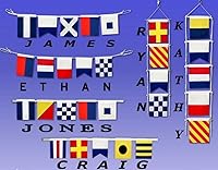 Vista 4 de Hampton Nautical Letra F Bandera de tela náutica del alfabeto, letra S