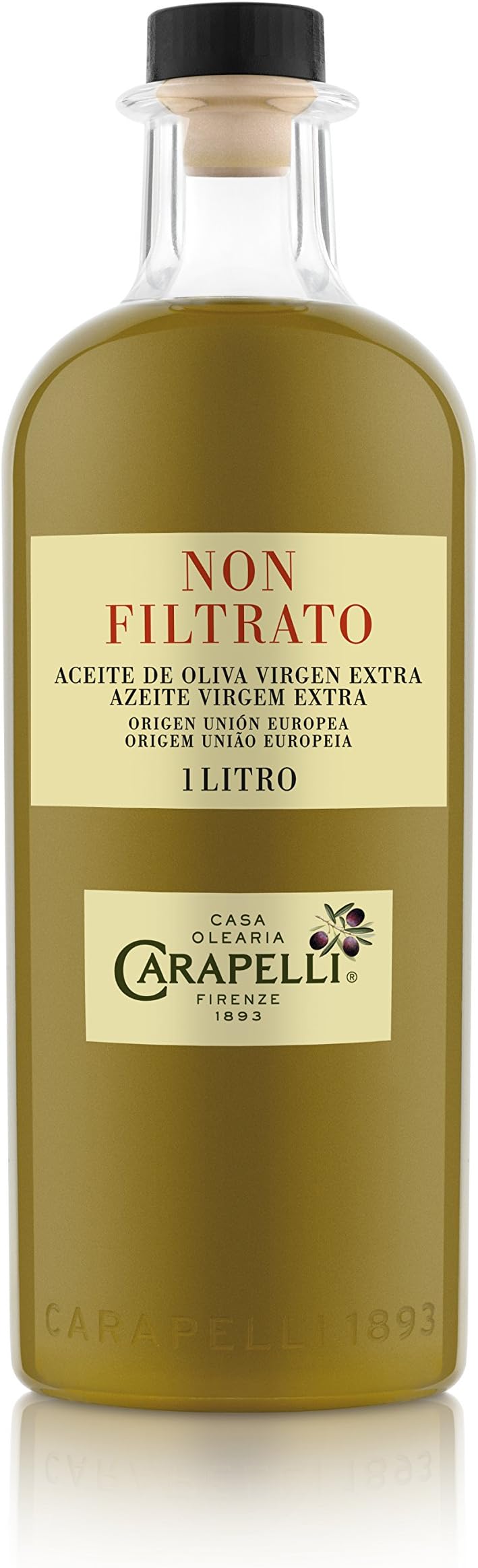 Carapelli Extra Virgin Olive Oil Unfiltered Glass 1L