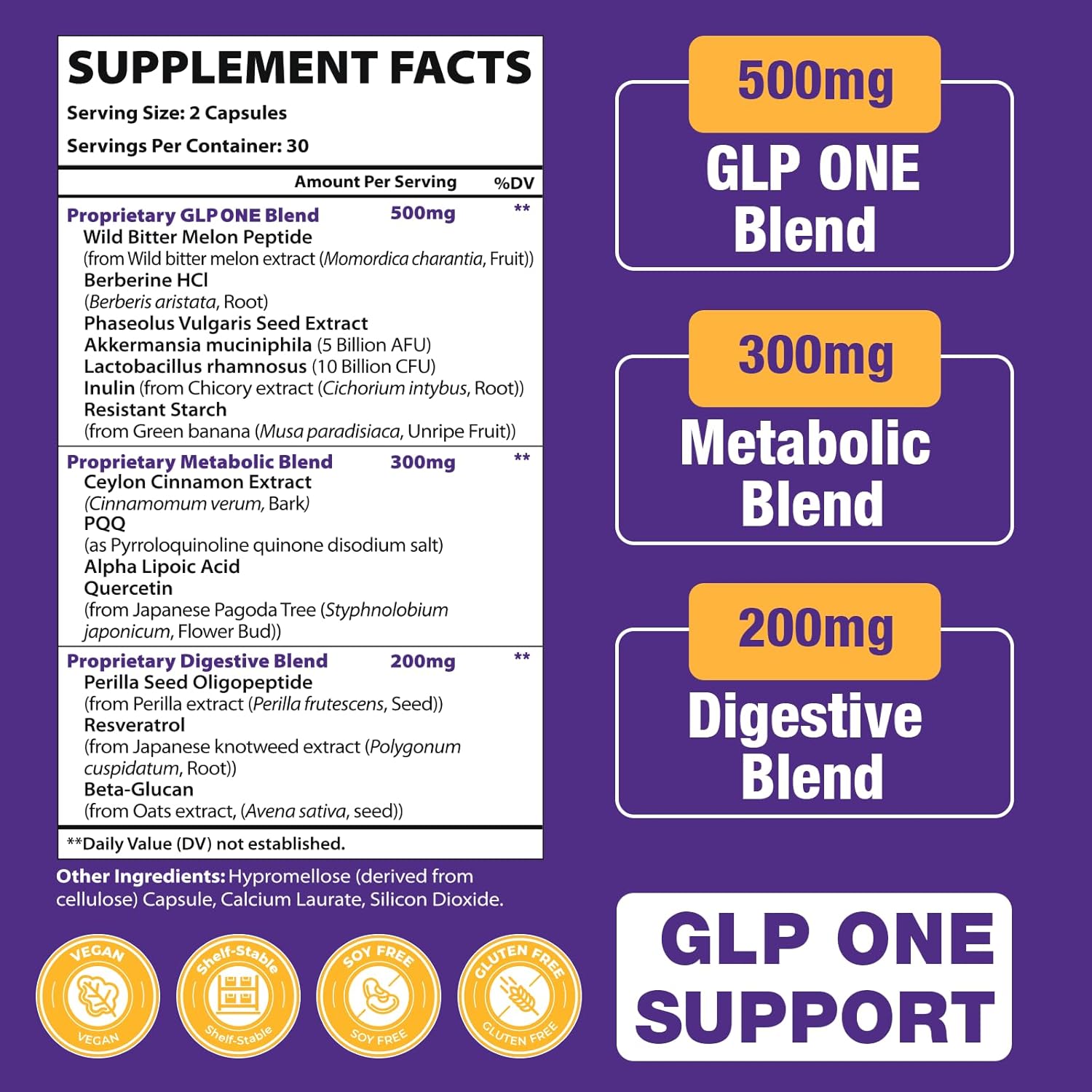 GLP ONE Supplements Women & Men, 14-in-1 GLP-1 probiotic, Advance Formulate GLP ONE with Akkermansia Probiotic, 2 Pack
