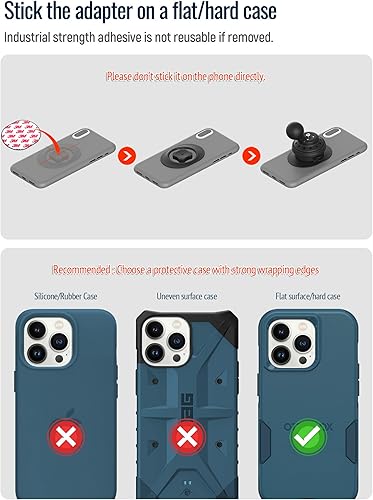 Miniatura 9 de sincetop Soporte universal para teléfono de motocicleta de 1 pulgada, soporte de liberación rápida para motocicleta y teléfono inteligente Brazo de