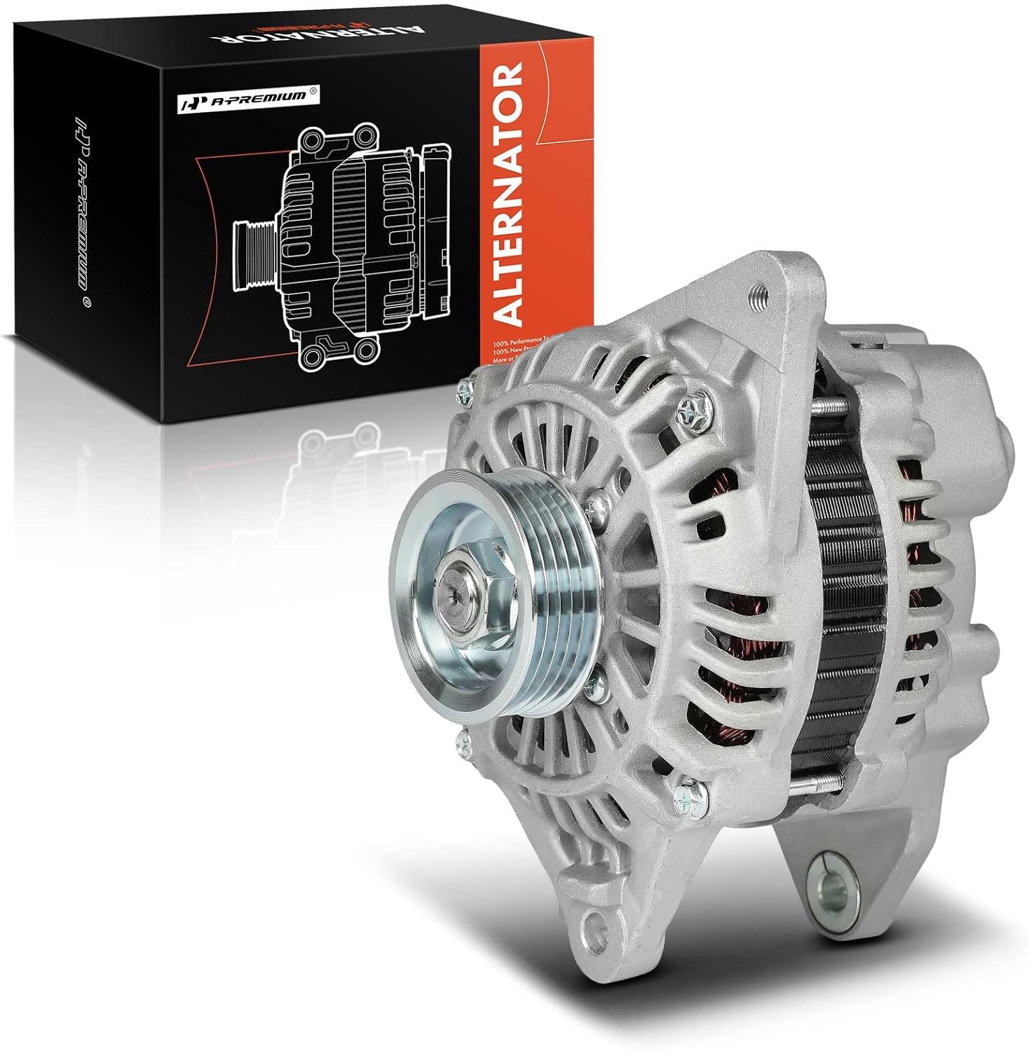 A-Premium Alternator Compatible with Mitsubishi Galant 2000 2001 2002 2003, 2.4L, 12V 85A 5-Groove Pulley Clockwise, Replace# MD368519, A002TB5791