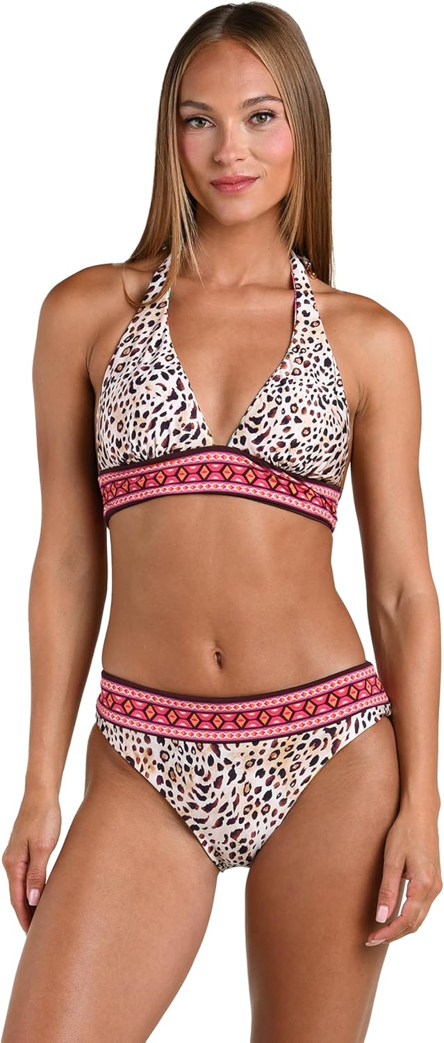 Sunshine 79 Womens Over The Shoulder Thick Strap Bikini Swimsuit Top - Image 3