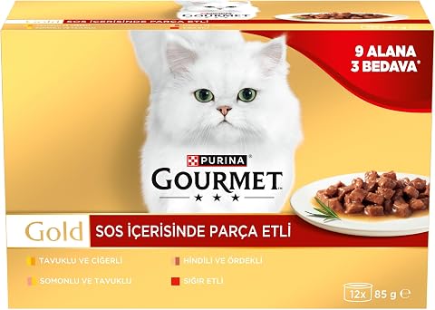 Gourmet Gold Parça Sığır Etli Yaş Kedi Maması Multipack 85 gr.(48 Al 36 Öde)