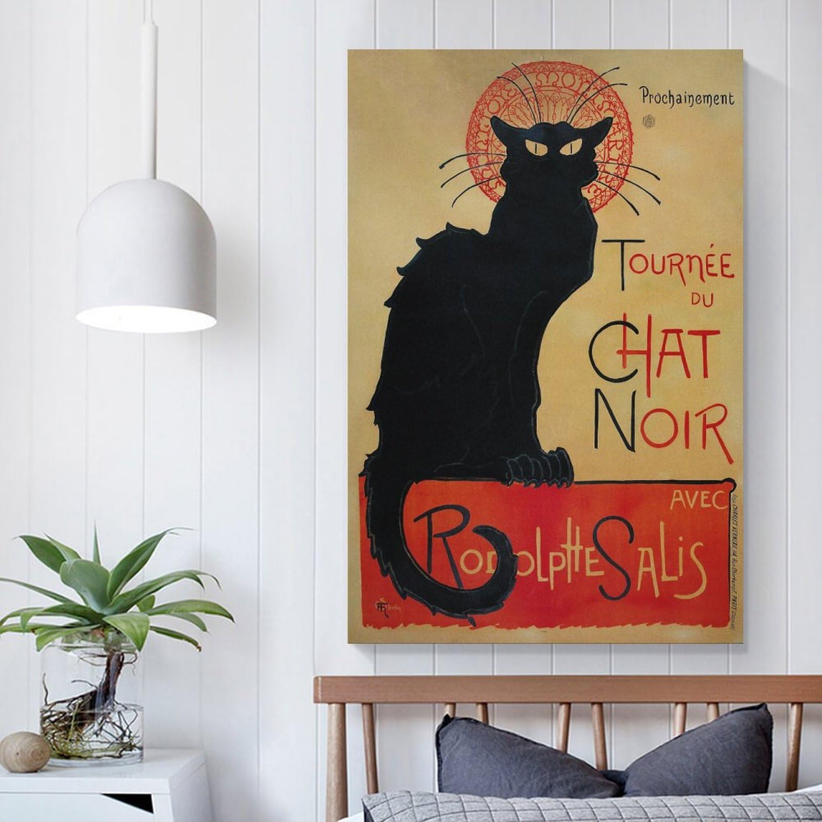 原画#3495 黒猫 雨 パリ 花 水彩画 ドローイング インテリア 絵 アート