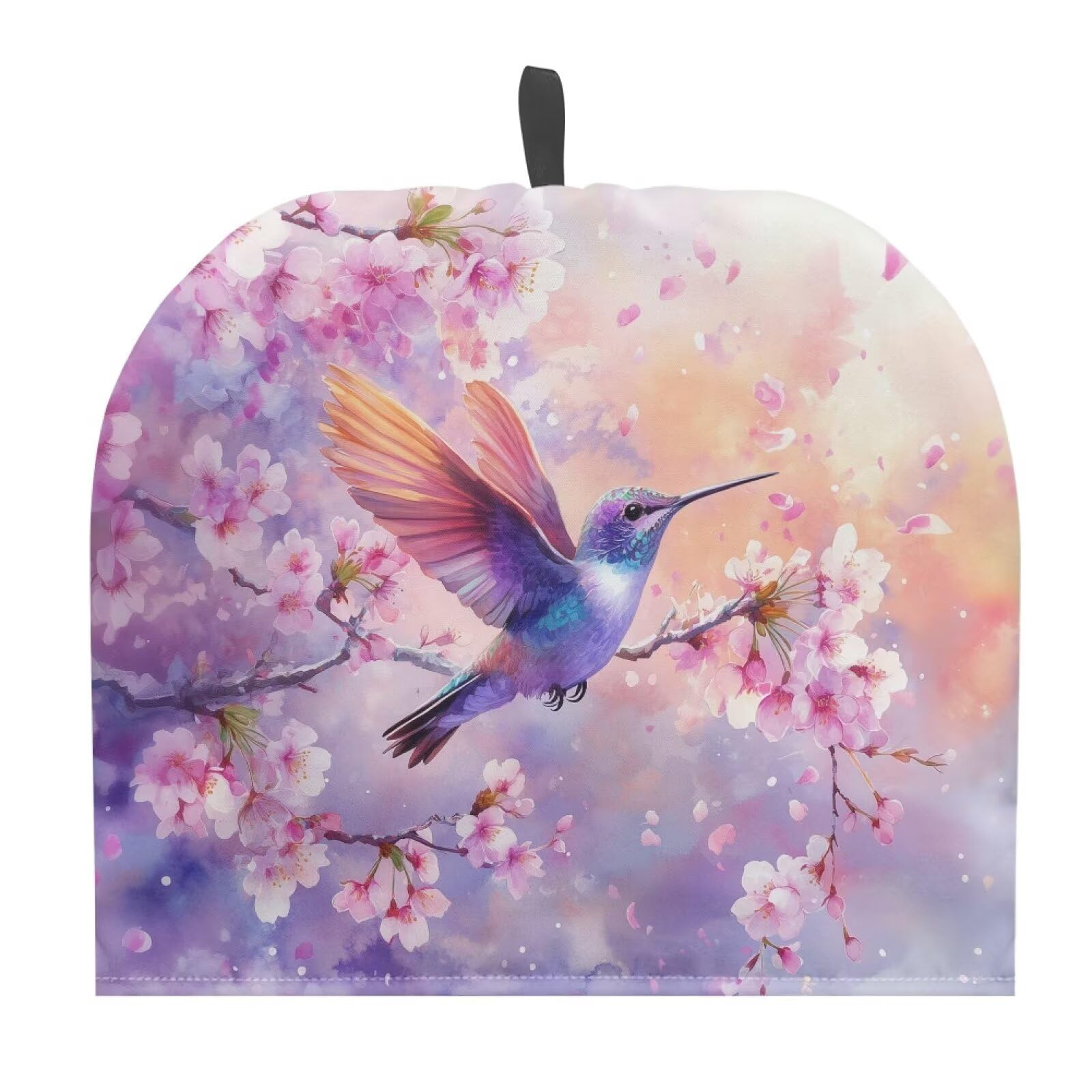 Hummingbird Cherry Blossom Insulated Tea Pot Cozies Dustproof Kitchen Home Decorative Tea Pots Cover for Keeping Warm Both Sides Can Be Used Home Kitchen Party Restaurant Decor
