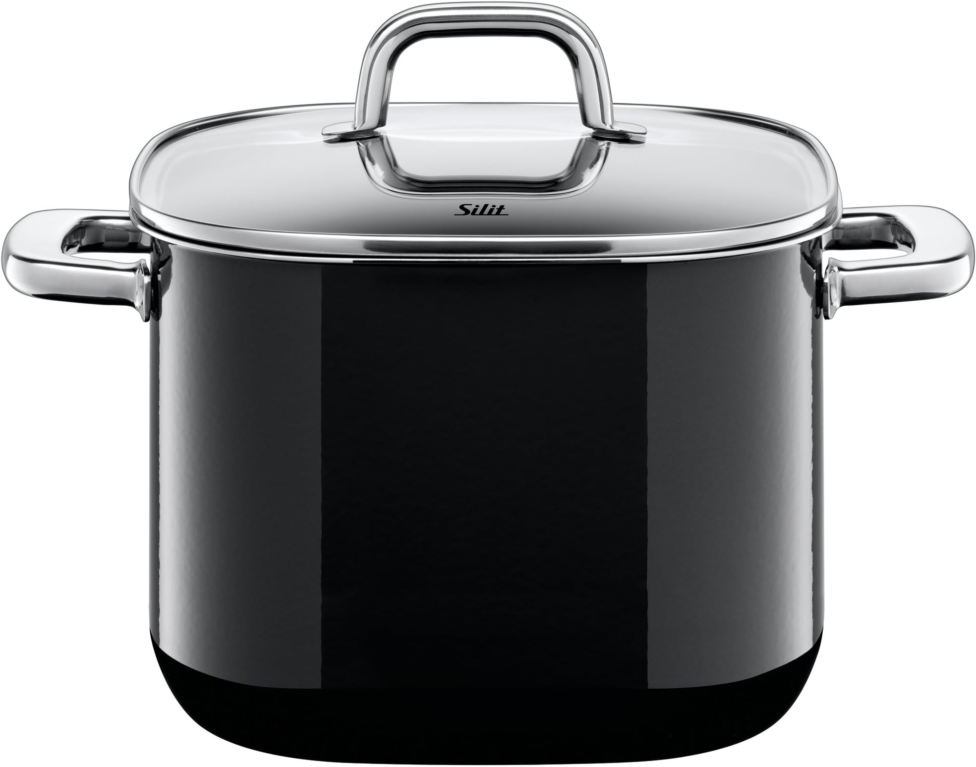 Silit High casserole w.l. 22cm Quadro Black, Enamel, 29.5 x 27.5 x 22.5 cm