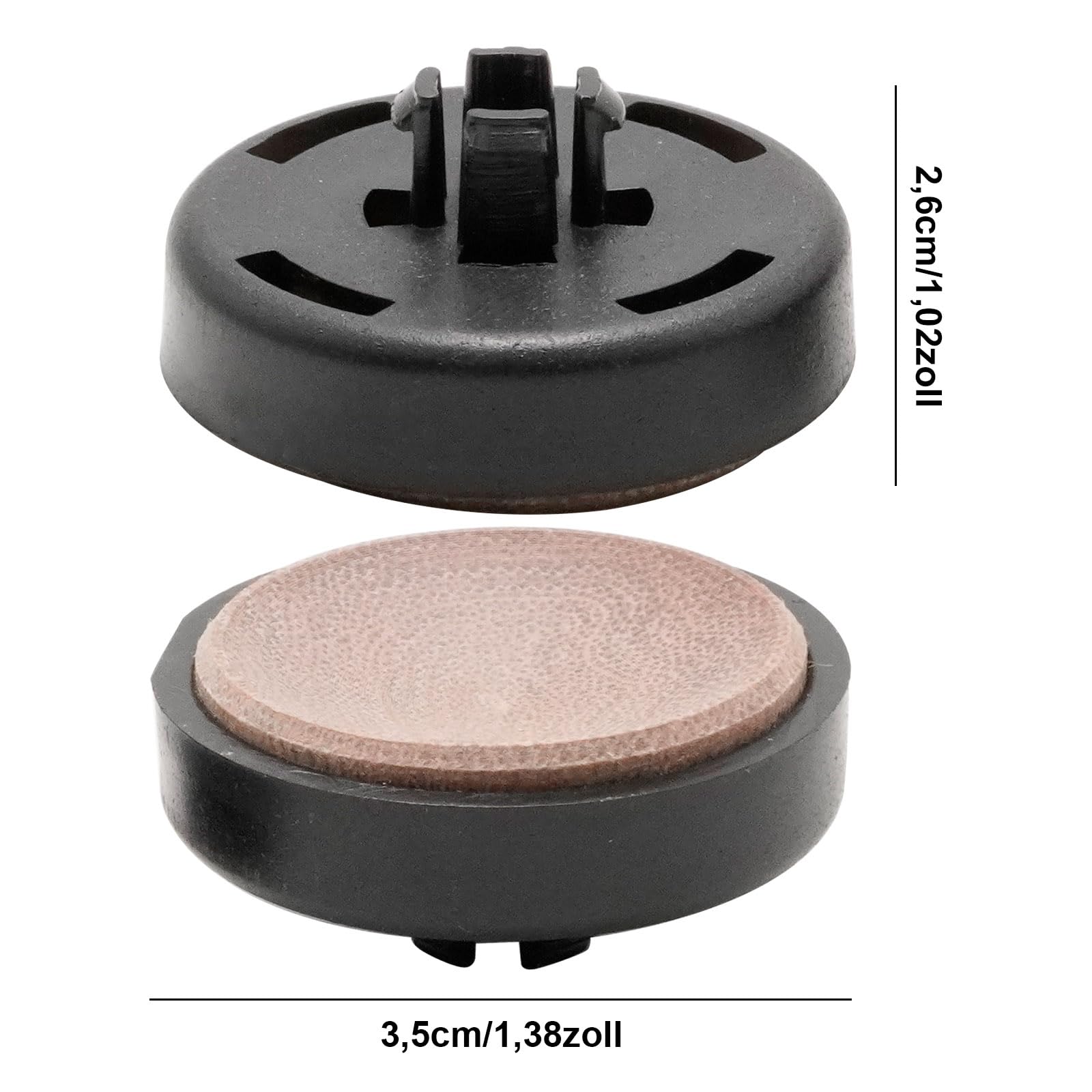 Hoypeyfiy 1860601 2 Stück Bremsbacken für Antischlingerkupplung, Ersatz für Winterhoff WS3000 WS3500 MK2 MK3