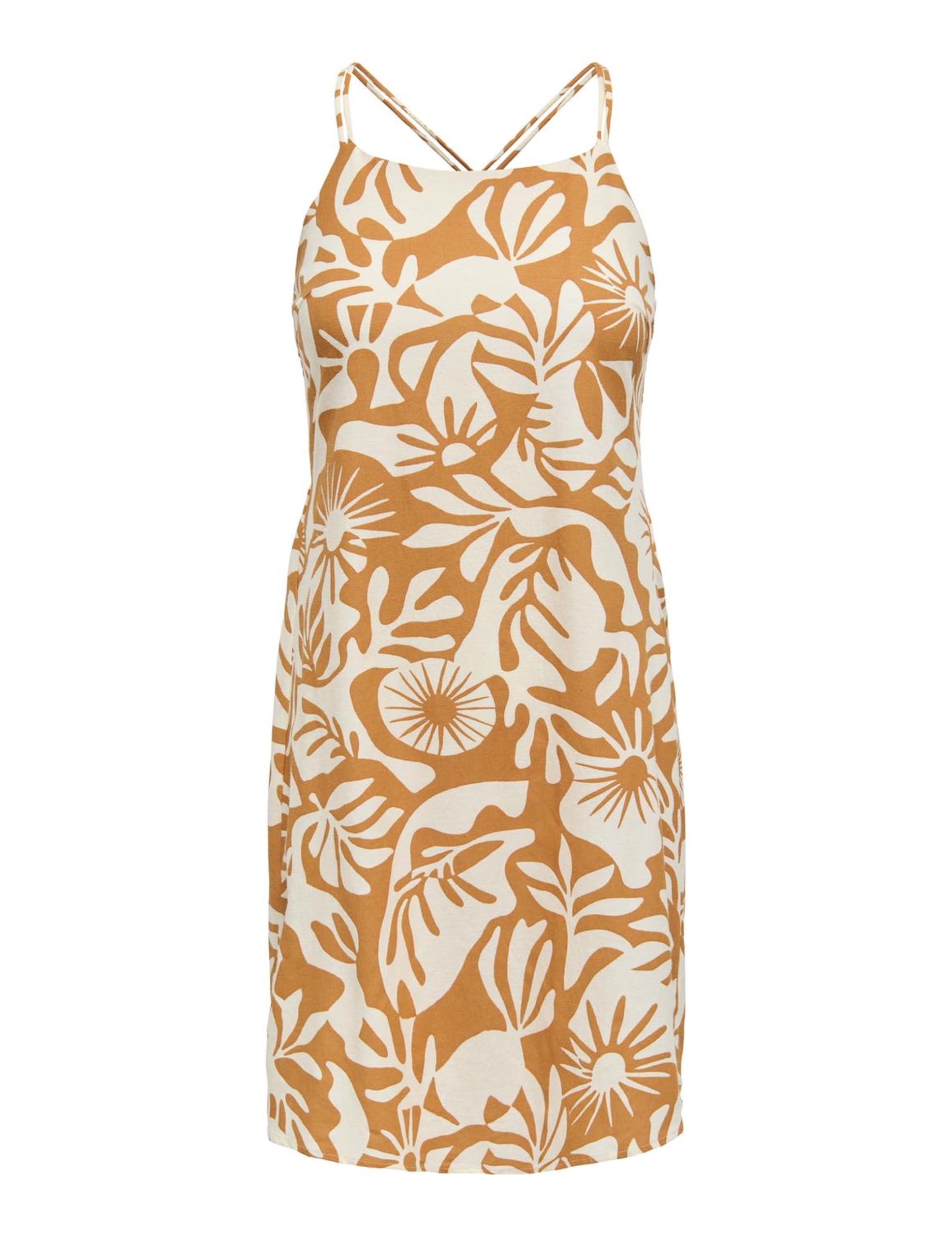 ONLY Women's Onljakiri Linen Strap Dress Ptm, Harvest Pumpkin, XS