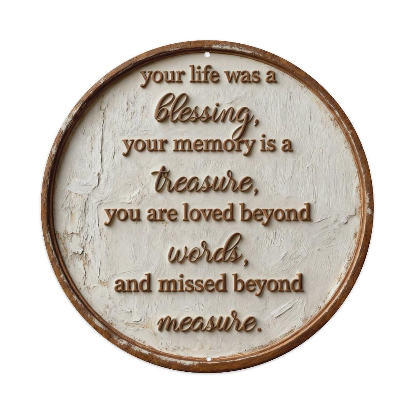 Zlatcbu Vintage Your Life Was A Blessing Metal Tin Sign Retro Wall Art Poster, Decor For Home Living Room Bar Cafe Garage, 8X8 Inch
