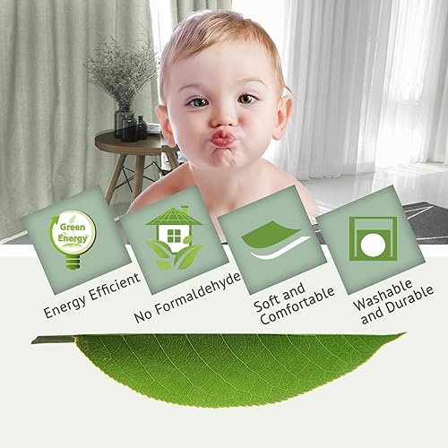 Miniatura 6 de H.VERSAILTEX Cortina 100% opaca para dormitorio, 84 pulgadas de largo, con ojales, de lino, bloqueo de luz completa, cortina para sala de estar, con