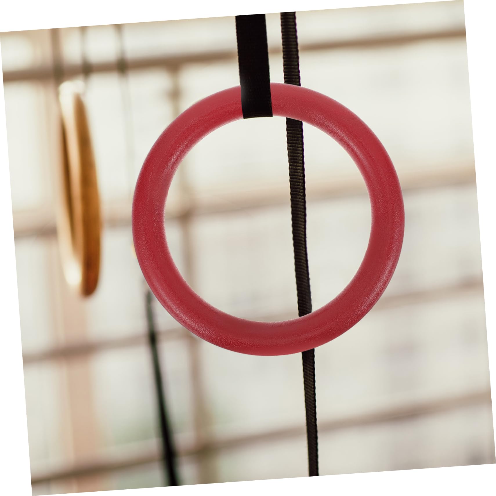 ibasenice 2Pcs Indoor Exercise Gym Rings Lightweight Durable Pull Up Equipment for Home Outdoor Workouts Stylish Design with Slip Surface