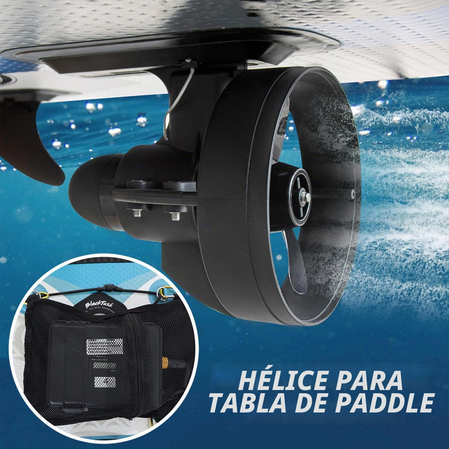 Motor Eléctrico para Tabla De Paddle Surf, Motor Portátil para Kayak, con Batería De 20 Ah Y Controlador, Pantalla LED De Potencia, 1,5 Horas De Autonomía (Potencia Máxima), 4-5 Km/H