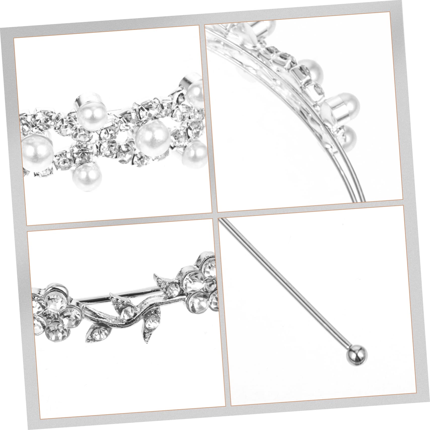 MAGICLULU 6 Piezas Diadema De De De Imitación Tocado De Mujer Adornos Nupciales Para El Cabello Diademas Para Niños Venda Novia Accesorios Para El Cabello Delicado Metal