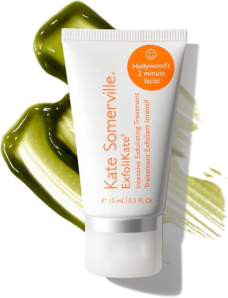Kate Somerville ExfoliKate Intensive Exfoliating Treatment – Salicylic Acid and Lactic Acid Super Facial Scrub and Mask, Improves Texture and Pores, 0.5 Fl Oz