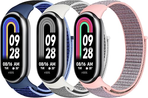 Bcuckood Correa deportiva de nailon compatible con Xiaomi Mi Band 8 para mujeres y hombres, correa de reloj trenzada suave ajustable transpirable disponible en Yaxa Venezuela
