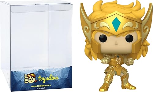 Aquarius Hyoga: P o p ! Paquete de figuras de vinilo de animación con 1 protector gráfico compatible (1425-72058 - B)