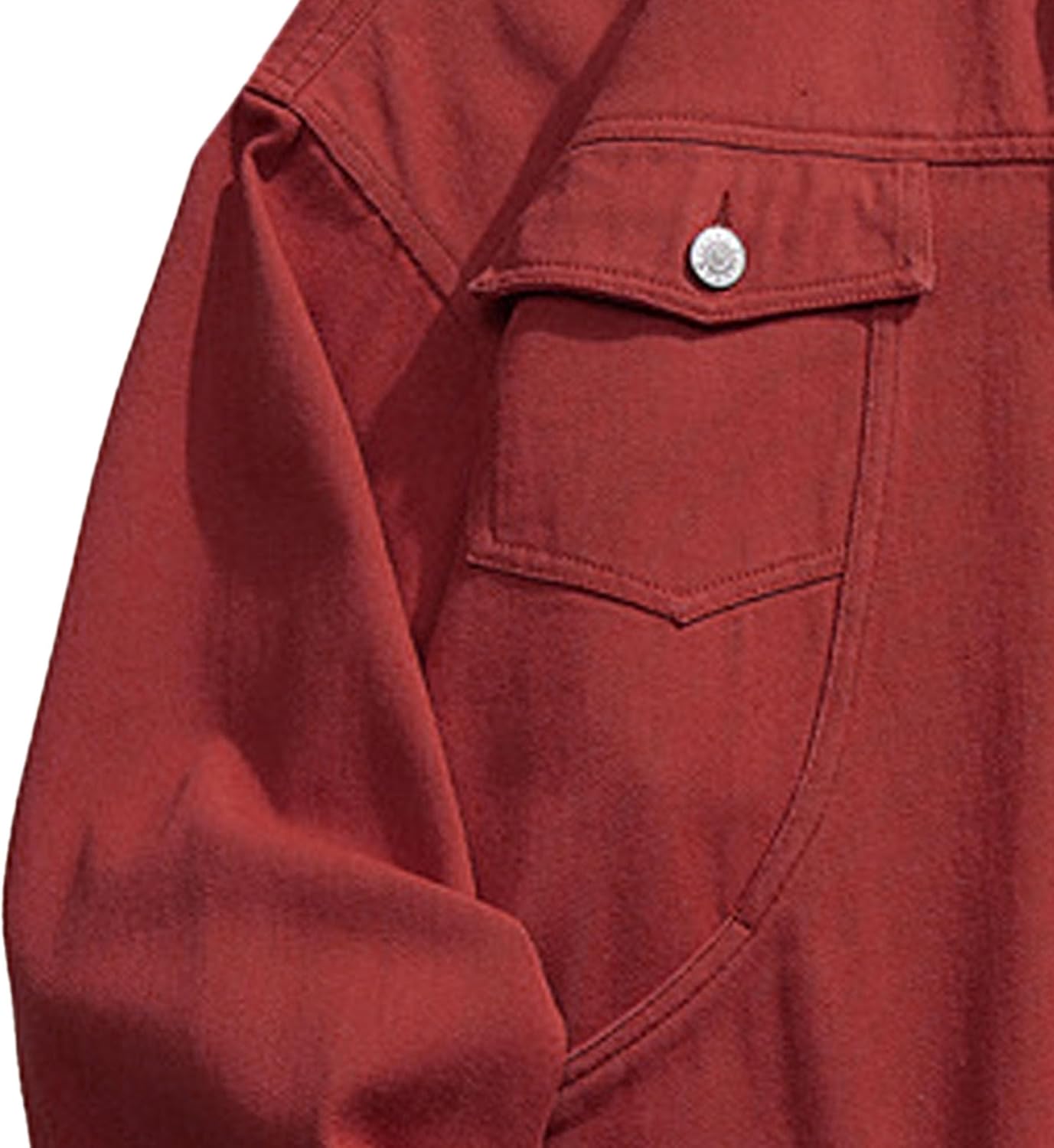 Mens Flap Pockets Jean Jacket Shirts Men Long Sleeve Denim Jackets Casual Jean Shirt Jacket For Men